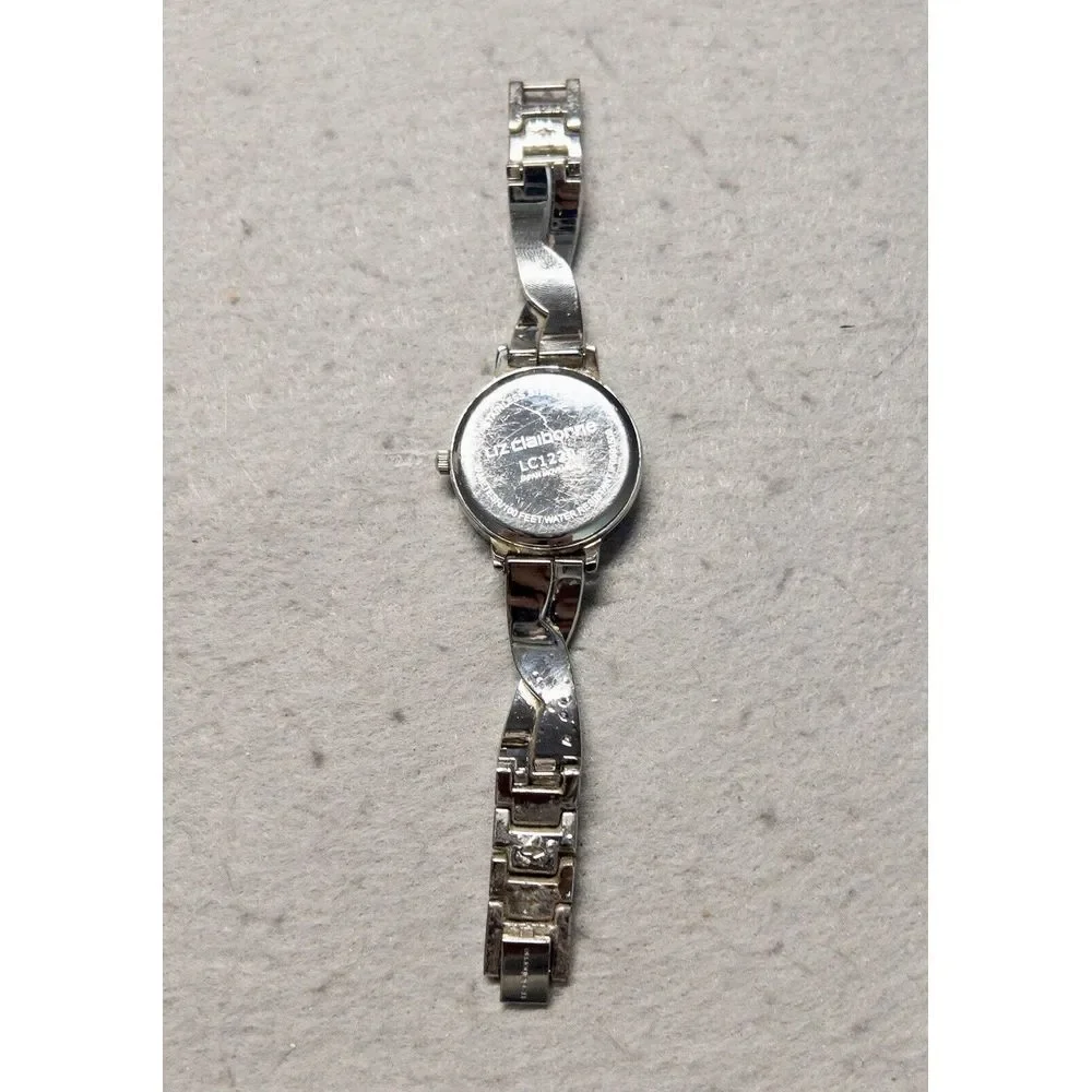 Liz‎ Claiborne LC1220 Japan Movement Diamond Gold Silver Toned Ladies Wristwatch